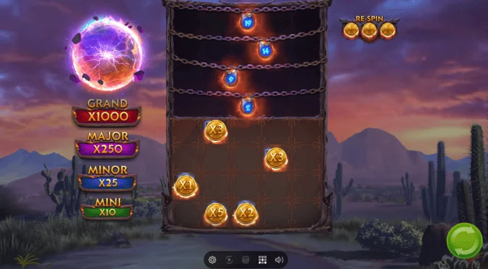 Écran du jeu bonus de Colt Lightning Inferno
